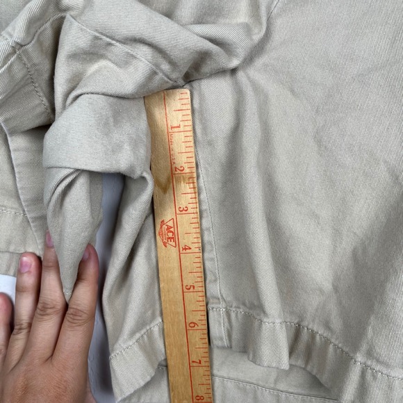 J. Crew Womens Size 14 Re-Imagined Khaki Beige Cotton Casual Shorts - Picture 7 of 8